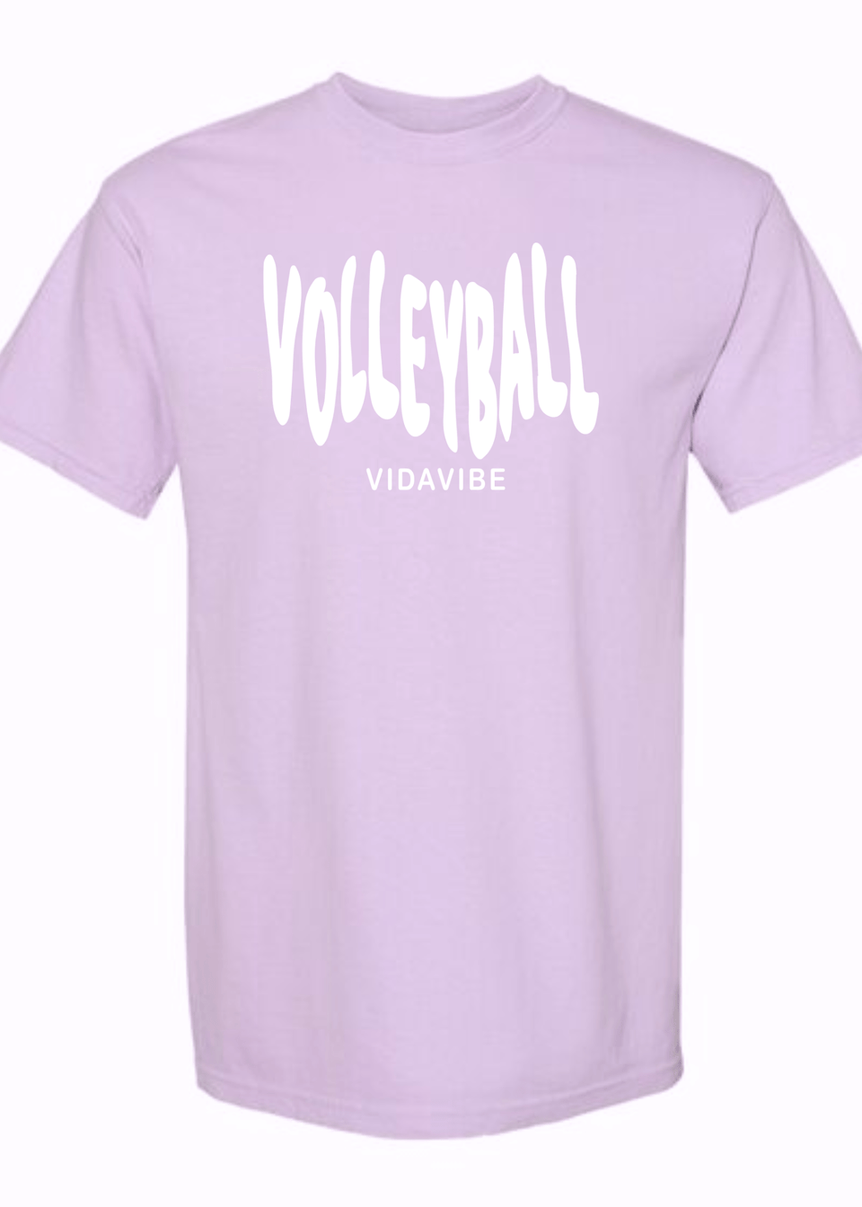 Lilac and White Volleyball Tee